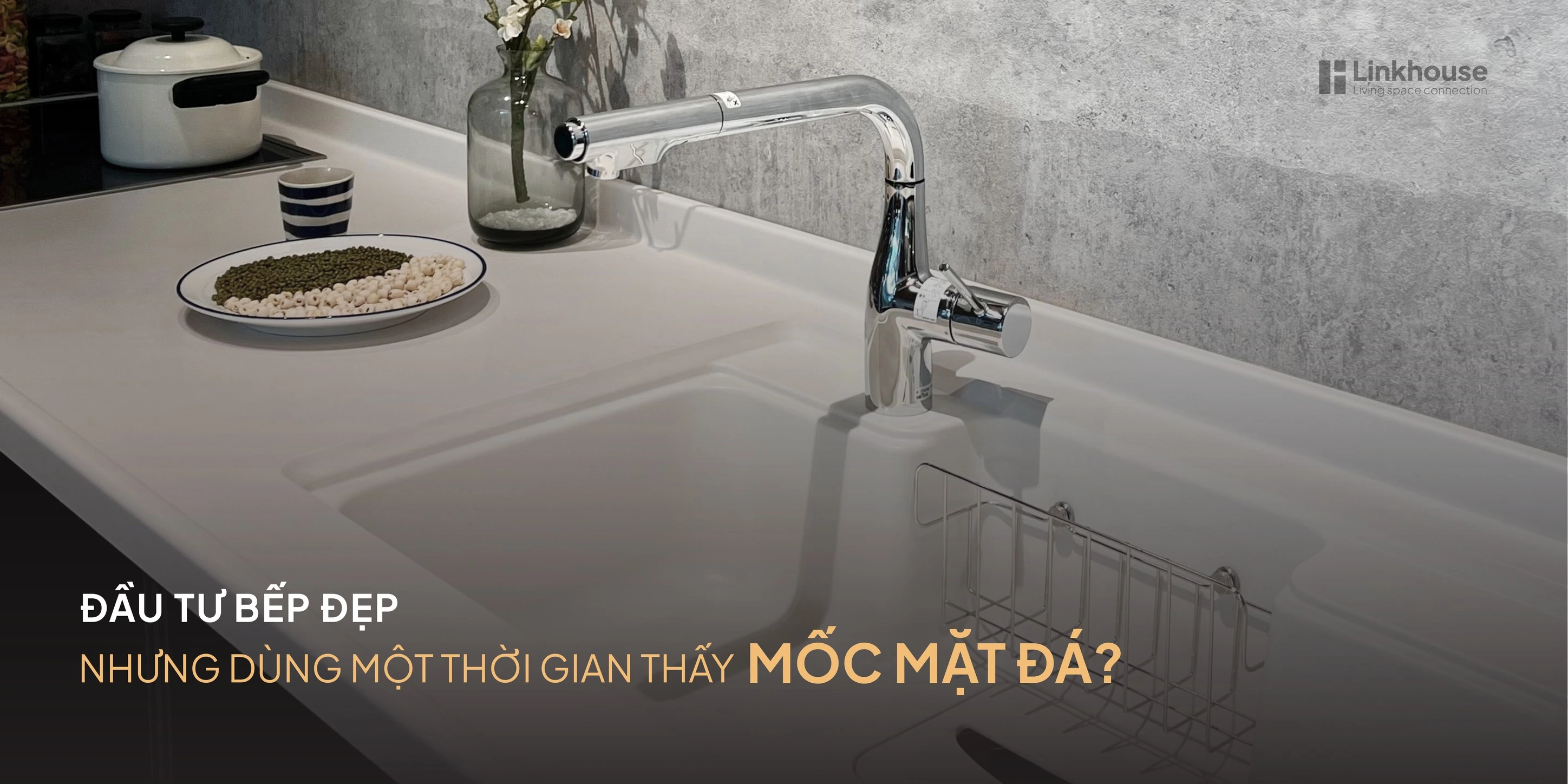 Vì Sao Mặt Đá Bếp Bị Mốc Sau Một Thời Gian Sử Dụng? Giải Pháp Mặt Đá Liền Khối Từ Yoshimoto