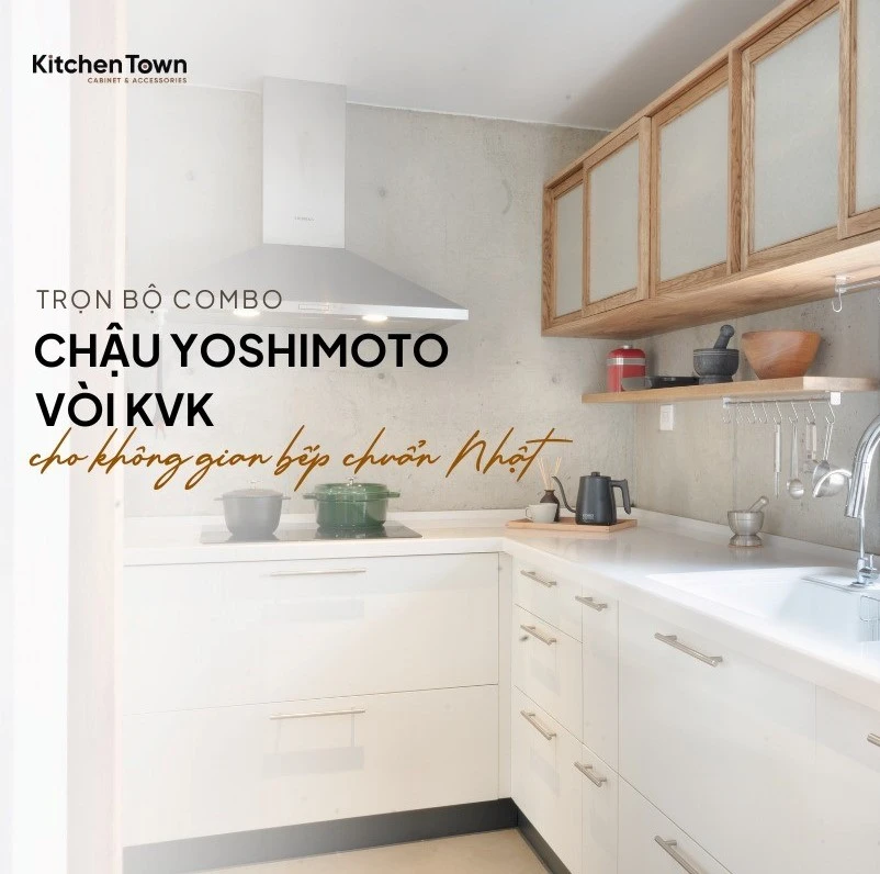 TRỌN BỘ COMBO CHẬU YOSHIMOTO - VÒI KVK: SỰ LỰA CHỌN HOÀN HẢO CHO CĂN BẾP CHUẨN NHẬT