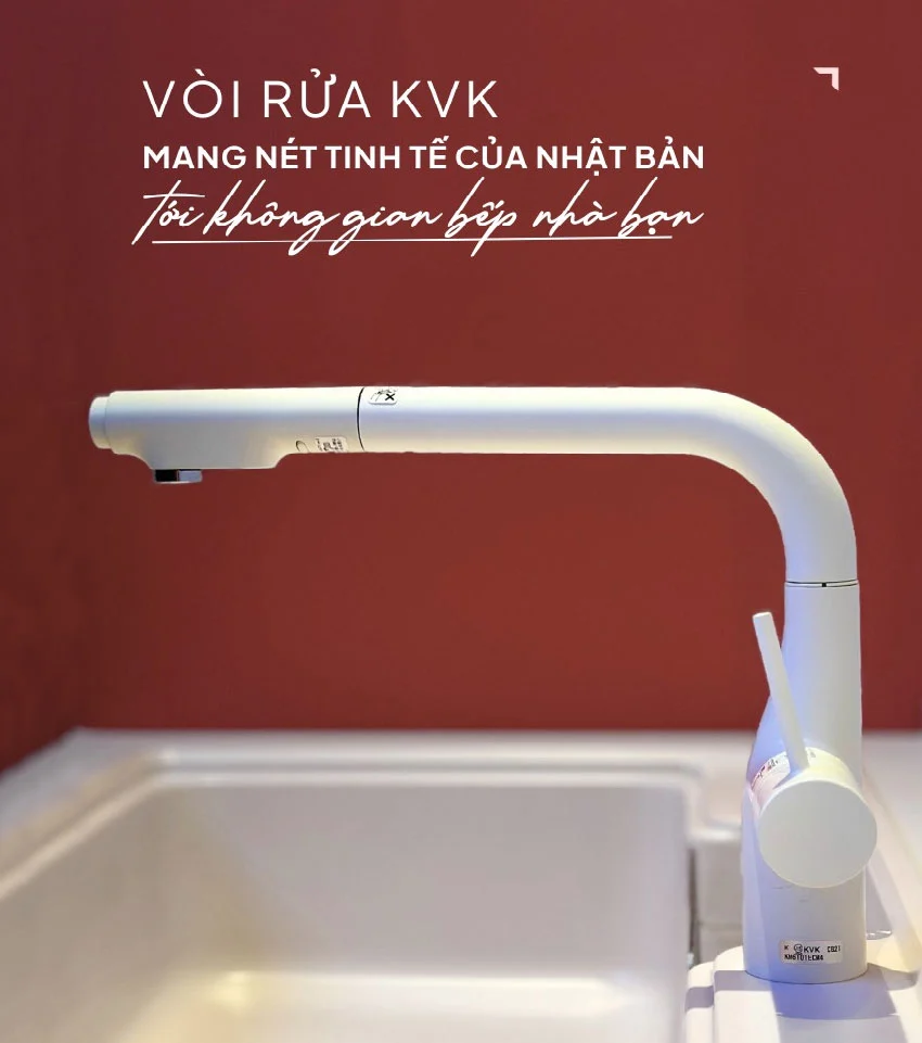 Vòi rửa KVK – Mang nét đẹp Nhật Bản vào gian bếp của bạn