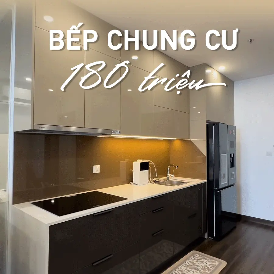 Thi công tủ bếp hợp kim 180 triệu cho chung cư Hải Phòng