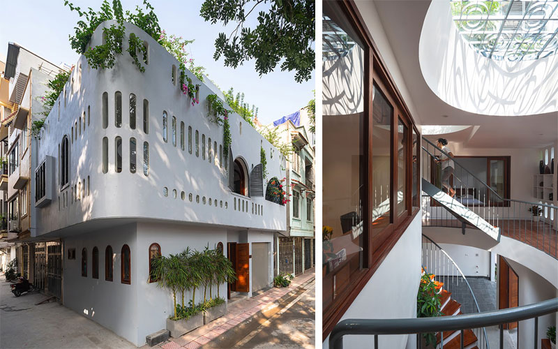 Thiết kế nhà phố 3 tầng đẹp độc đáo, được ví như thư viện ở Hà Nội