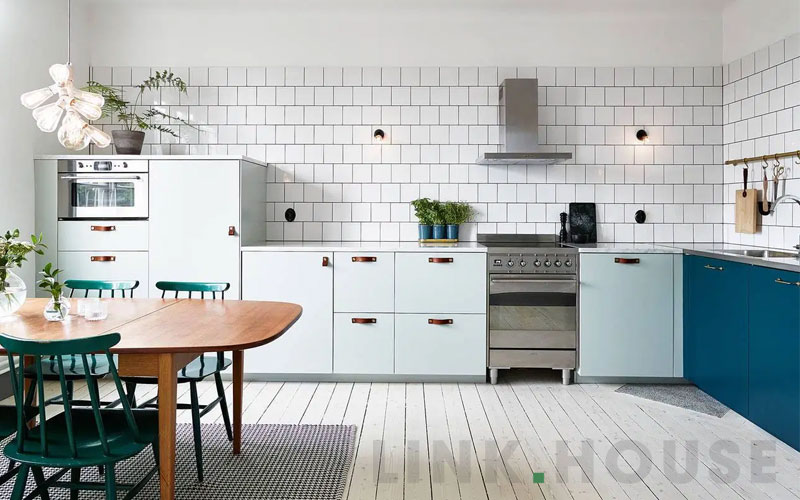 20 mẫu tủ bếp đẹp màu xanh mang thiên nhiên tràn đầy góc bếp